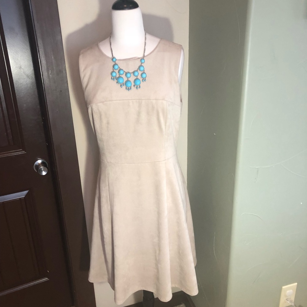 Faux suede dress